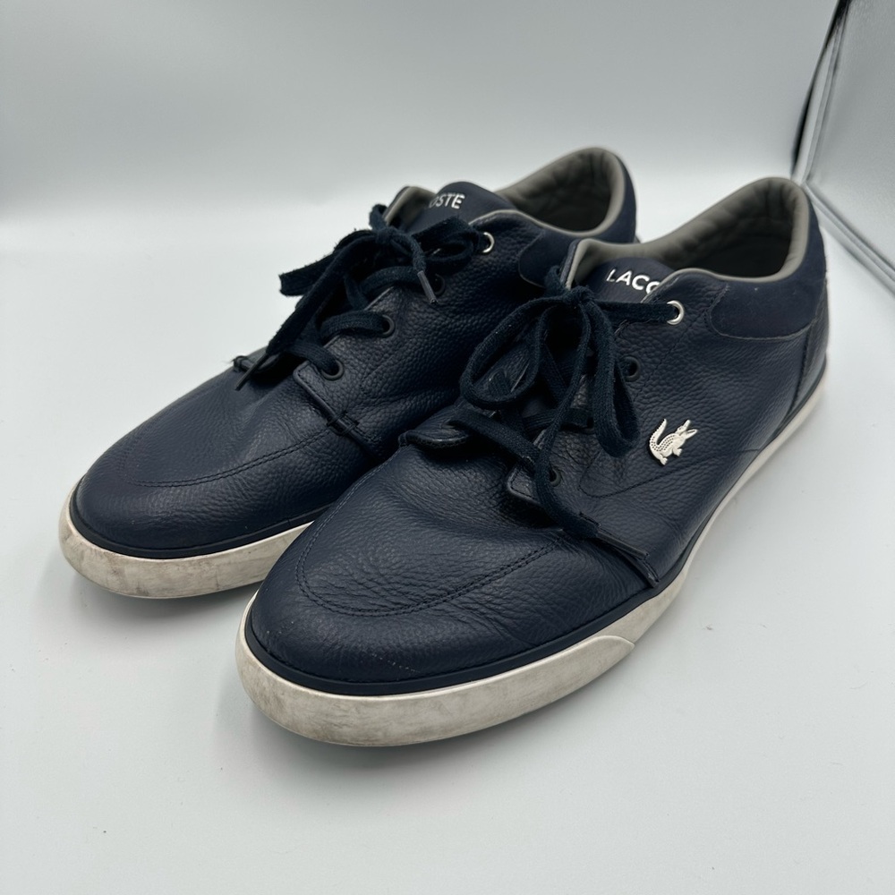 Lacoste Men's Dark Blue Leather Sneakers